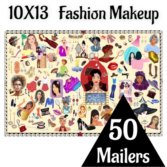 50 10X13 Poly Mailers Fashion Makeup Girls Ladies Night Flat PRICE IS FIRM - Picture 3 of 11